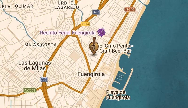 Mapa de ubicación de El Grifo Perita